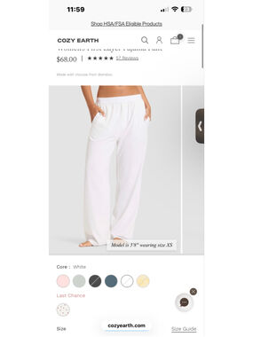 Cozy Earth First Layer Pajama Pant L Bamboo